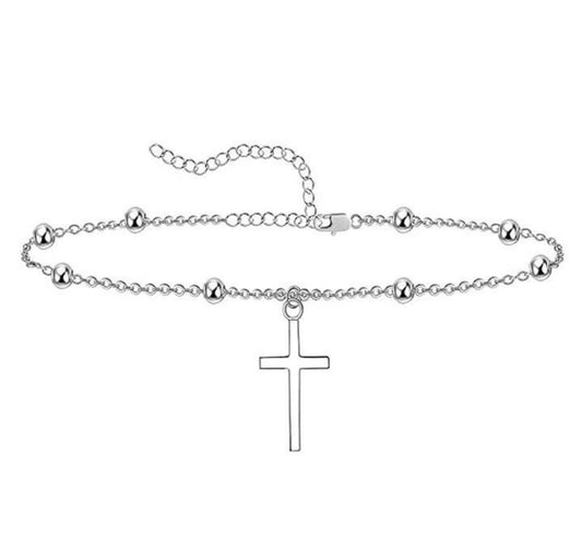 Single Cross Anklet