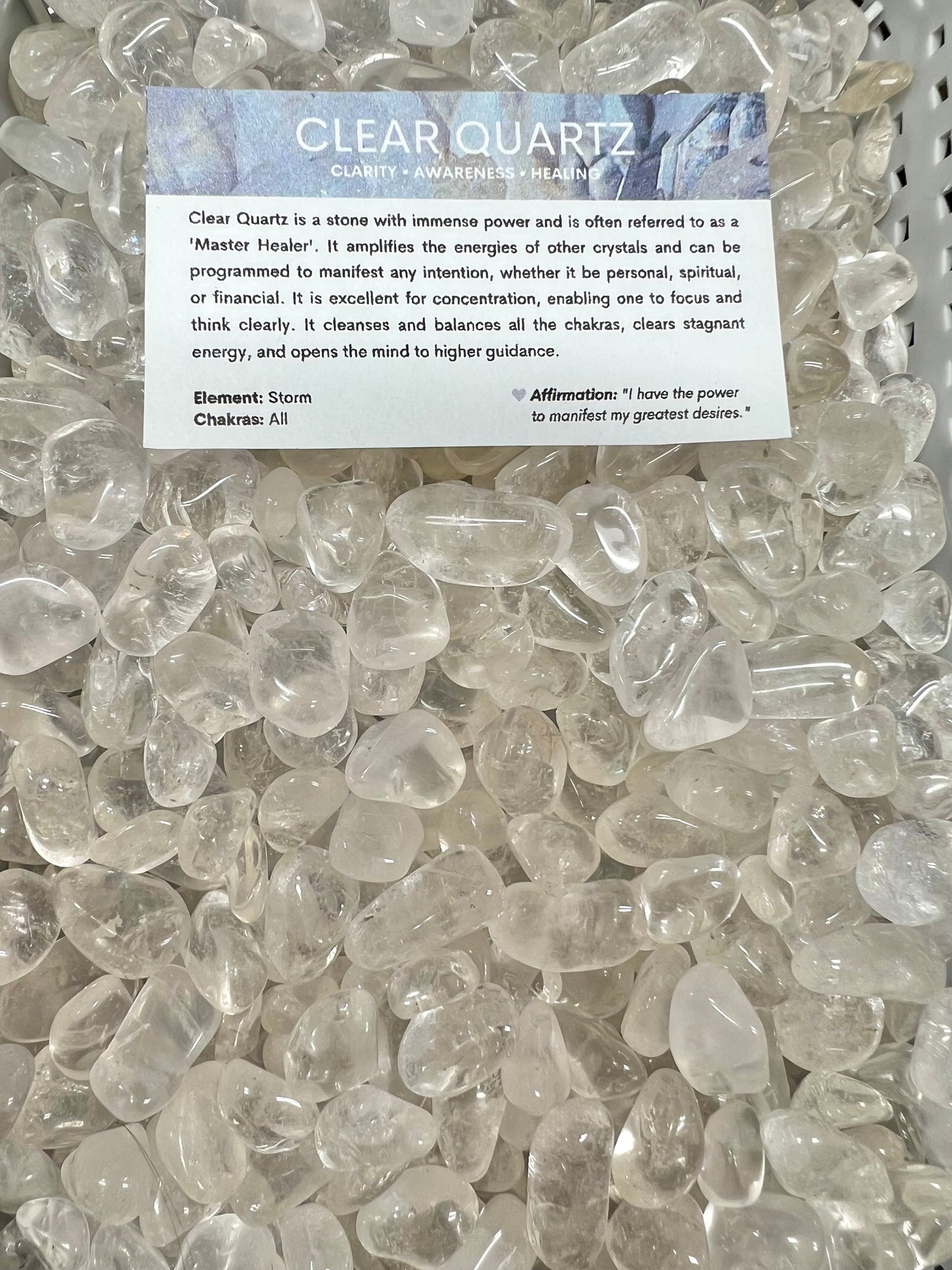 CLEAR QUARTZ 3 OZ BAG