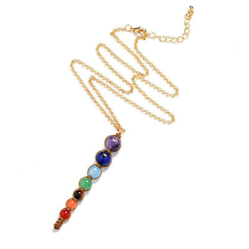 7 Chakra Wrapped Beaded Necklace