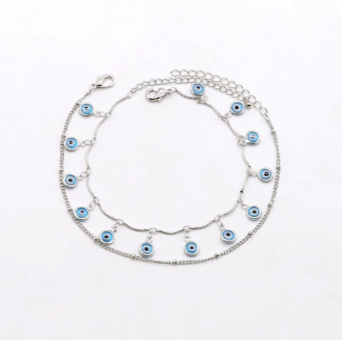 Evil Eye Double Charm Anklet