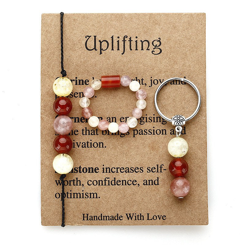 INTENTION RING, BRACELET & KEYCHAIN BUNDLE