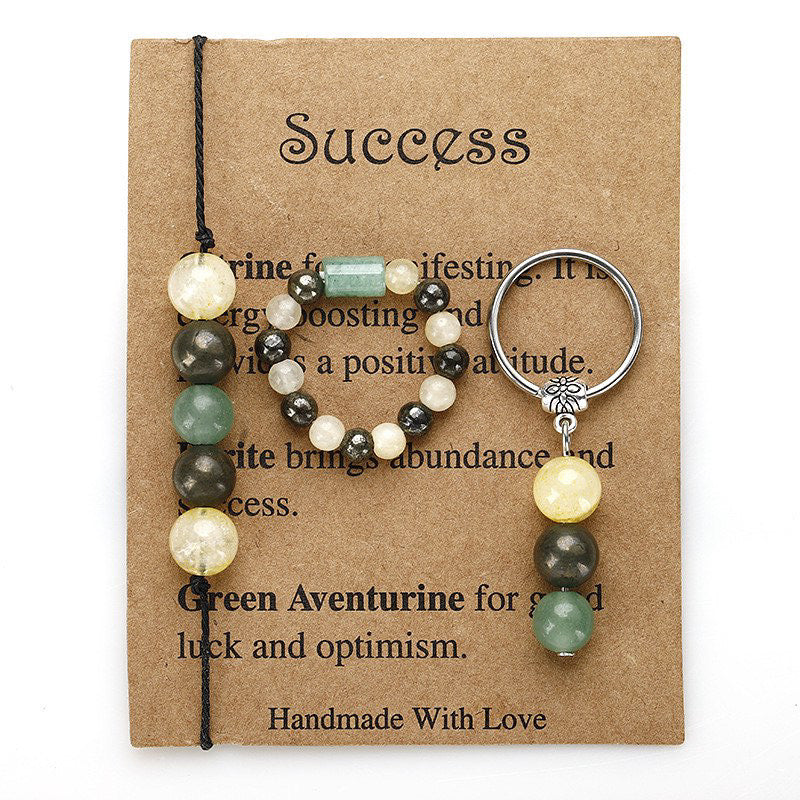 INTENTION RING, BRACELET & KEYCHAIN BUNDLE