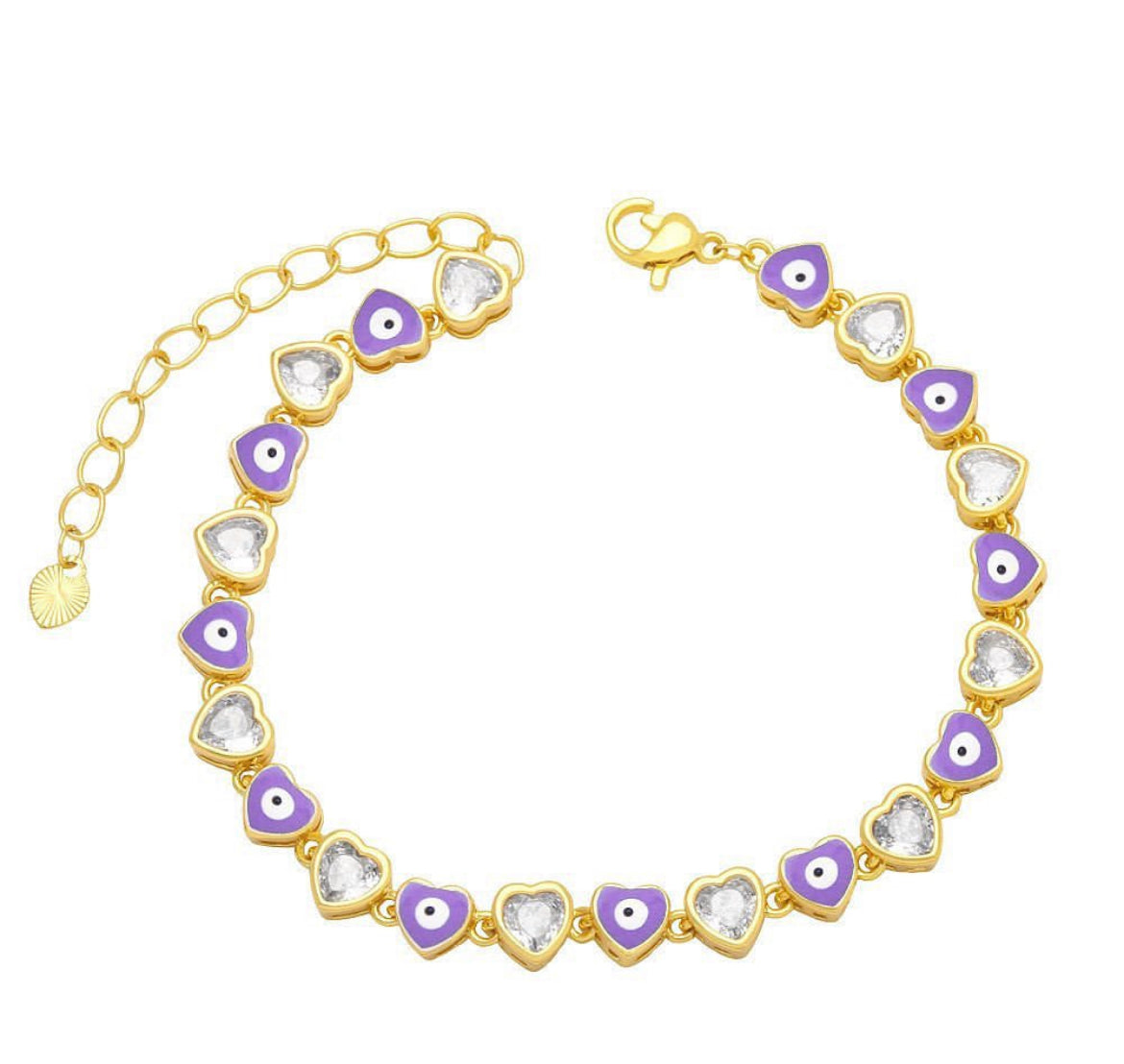 Evil Eye Heart Bracelet