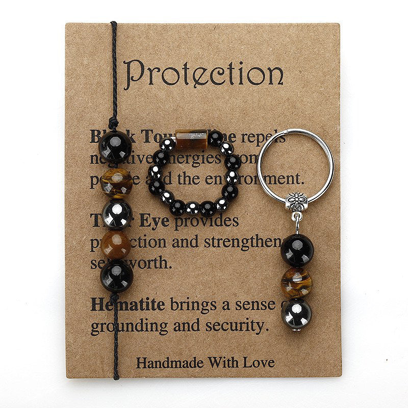 INTENTION RING, BRACELET & KEYCHAIN BUNDLE