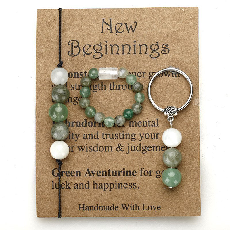 INTENTION RING, BRACELET & KEYCHAIN BUNDLE